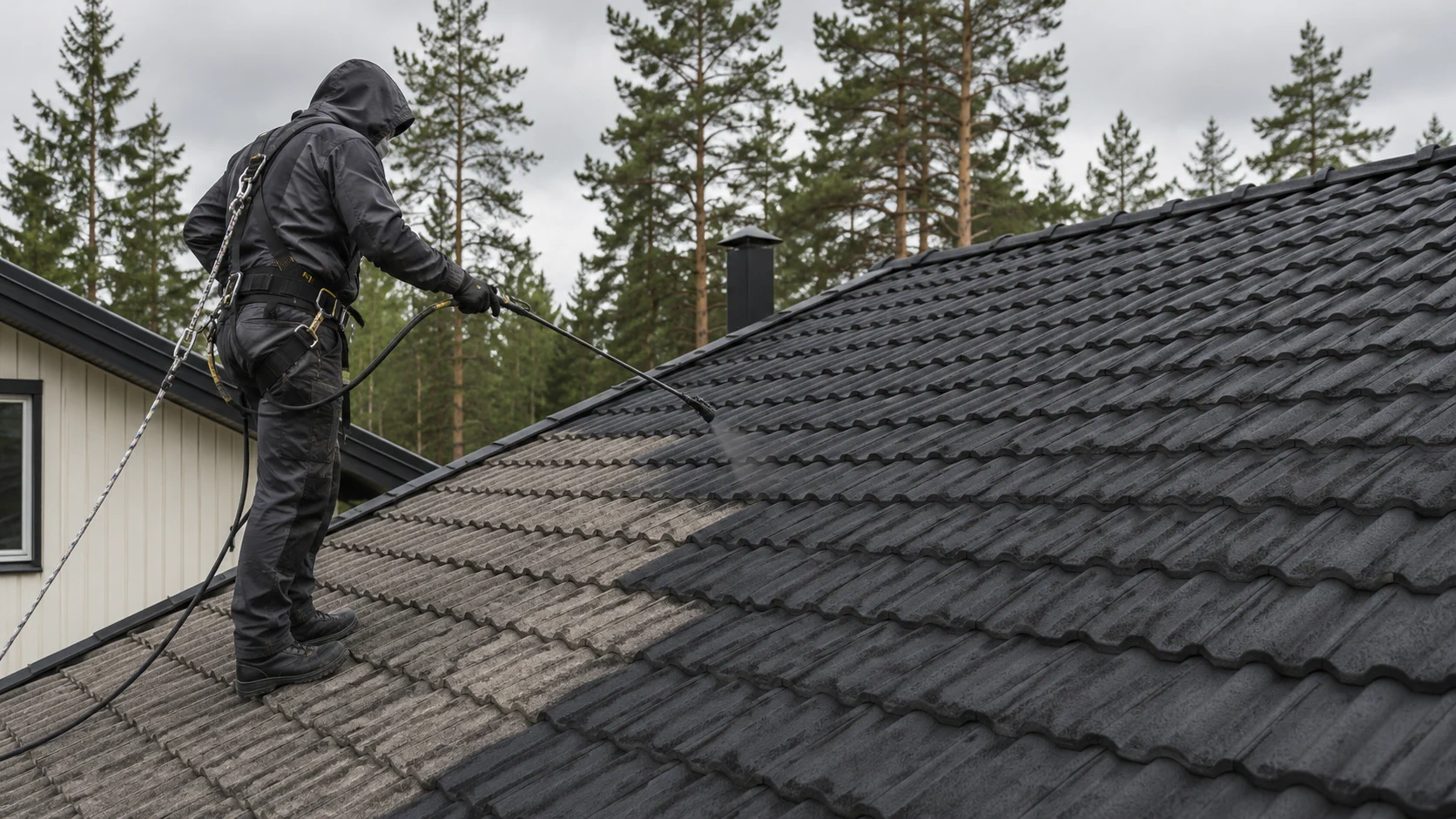 Takmålning i två lager
